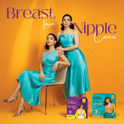 Breast Tape X Nipple Cover (Reusable) (Free 5 Pairs nipple pasties)