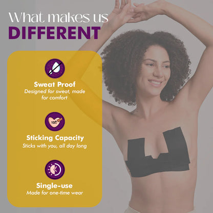 Breast Tape X Nipple Cover (Reusable) (Free 5 Pairs nipple pasties)