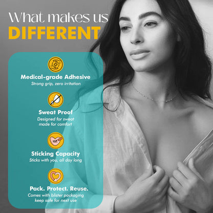 Breast Tape X Nipple Cover (Reusable) (Free 5 Pairs nipple pasties)